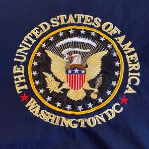 Navy Blue Embroidered Sweater